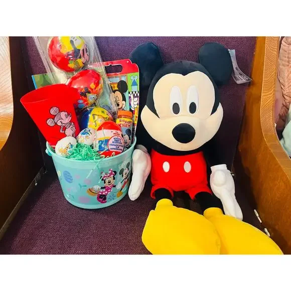 Mickey Mouse Easter bundle 24 inch large Mickey Pillow Buddy, kit ,red cup - Picture 5 of 9